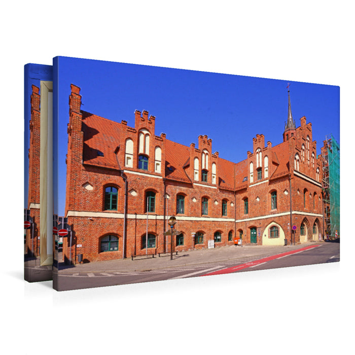 Premium Textil-Leinwand Rathaus - Salzwedel