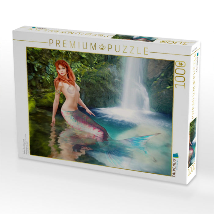 Neben dem Wasserfall - CALVENDO Foto-Puzzle'