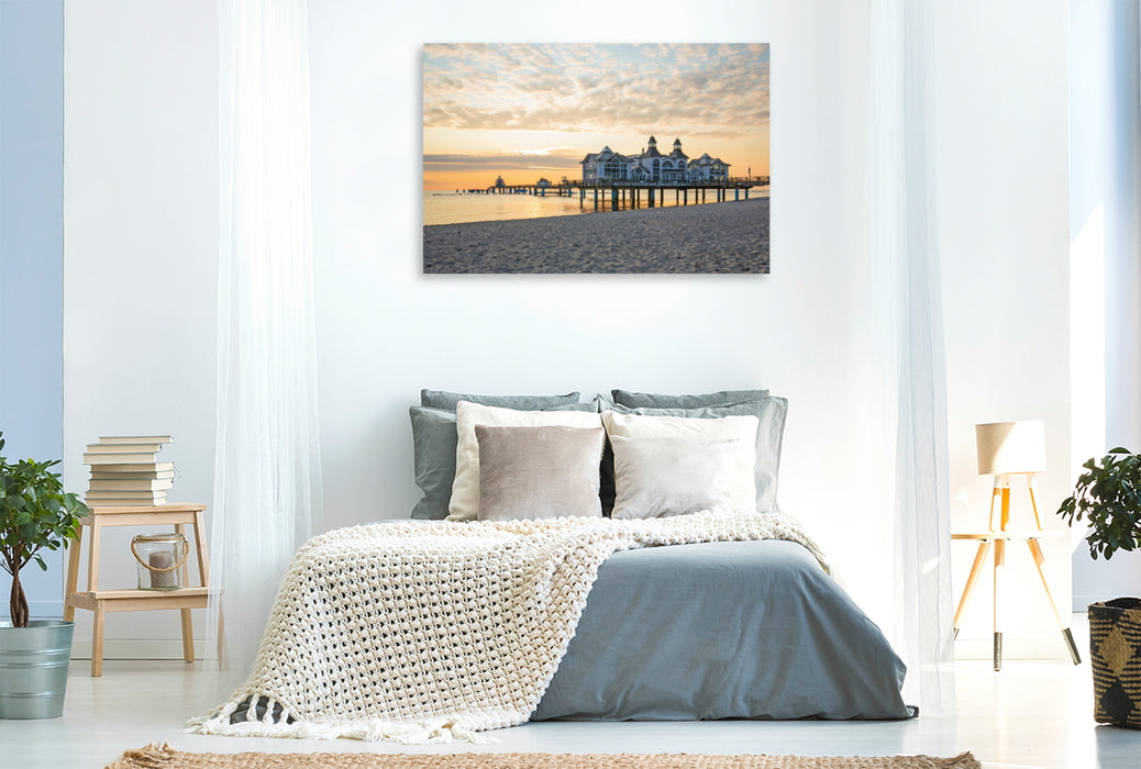 Premium textile canvas Premium textile canvas 120 cm x 80 cm across Baltic Sea pure holiday feeling 