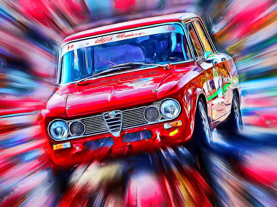 Der Alfa Romeo Giulia gehört zu den beliebtesten Oldies des italienischen Autoherstellers. 1000 Teile Puzzle quer - CALVENDO Foto-Puzzle'
