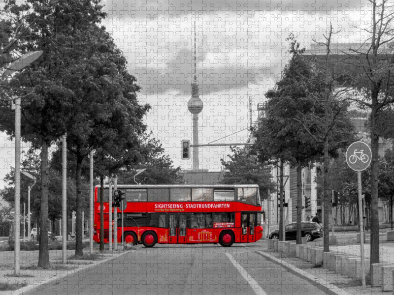 Der rote Bus, Berlin - CALVENDO Foto-Puzzle'
