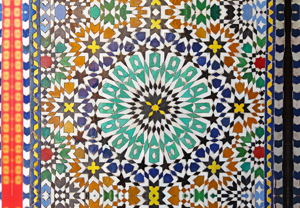Premium Textil-Leinwand Mosaik, Marrakesch