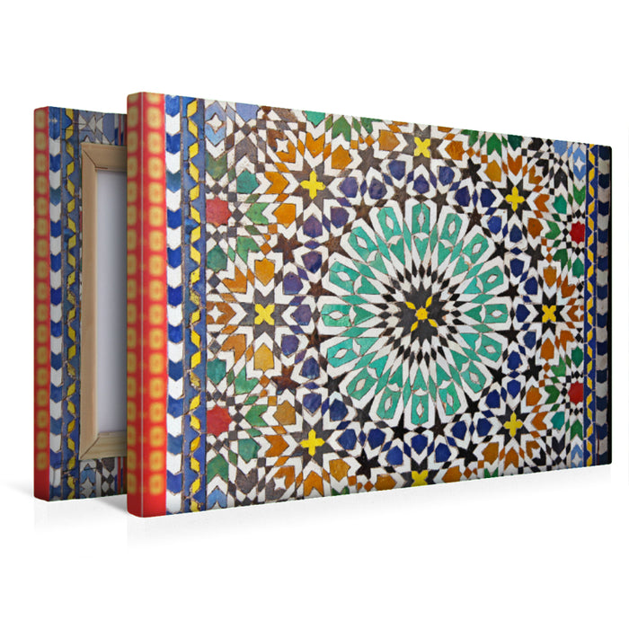 Premium Textil-Leinwand Mosaik, Marrakesch
