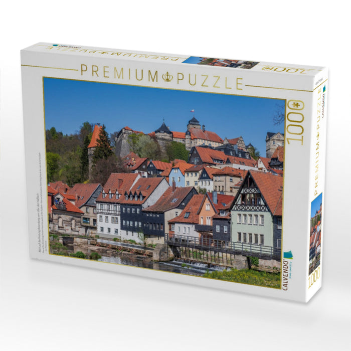 Blick auf die Festung Rosenberg vom Ufer der Haßlach - CALVENDO Foto-Puzzle'