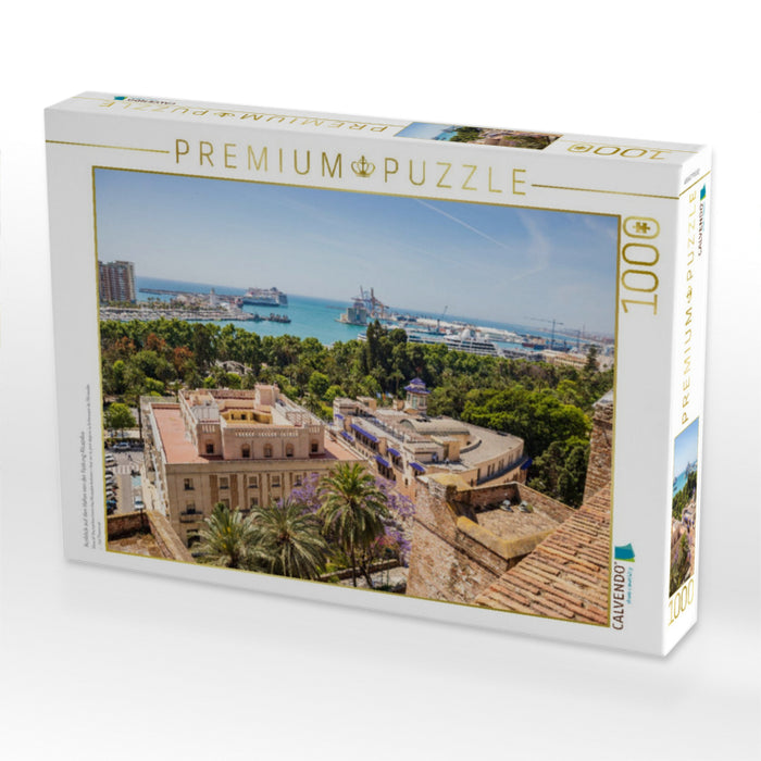 Ausblick auf den Hafen von der Festung Alcazaba - CALVENDO Foto-Puzzle'