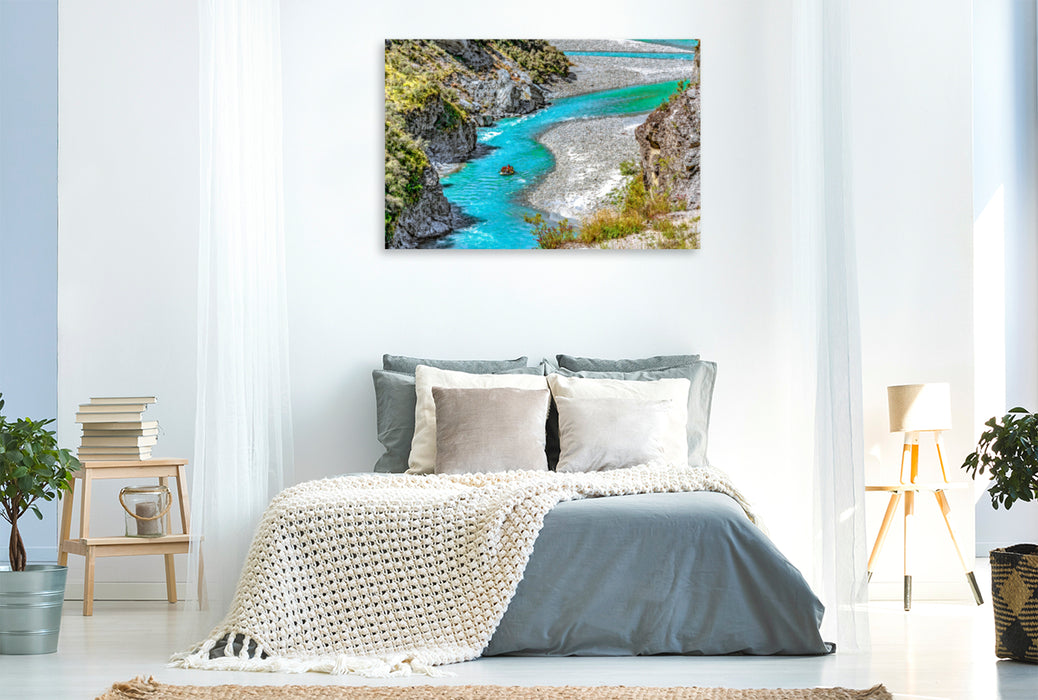 Premium textile canvas Premium textile canvas 120 cm x 80 cm landscape New Zealand - Skippers Canyon 