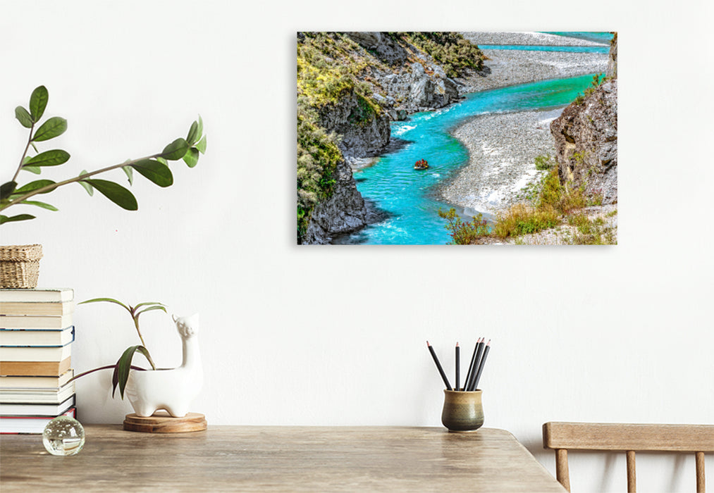 Premium textile canvas Premium textile canvas 120 cm x 80 cm landscape New Zealand - Skippers Canyon 