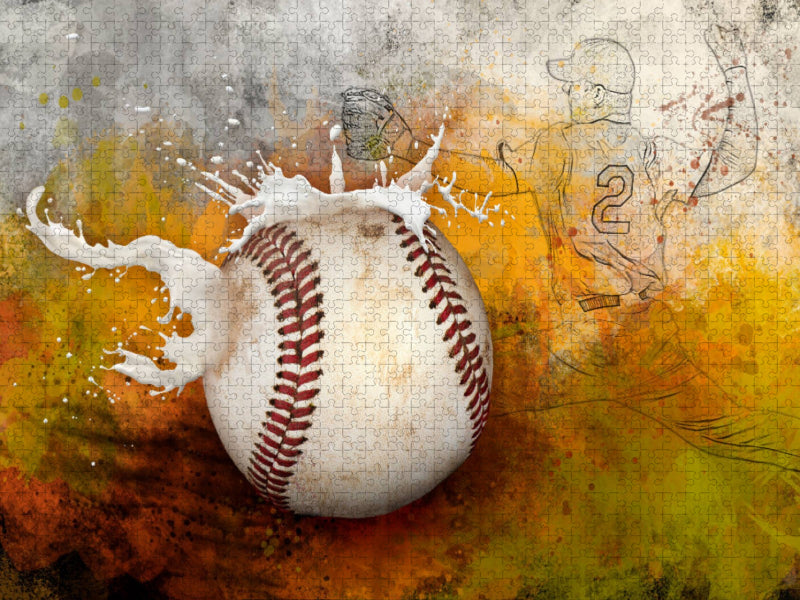 SPORT trifft SPLASH - Baseball - CALVENDO Foto-Puzzle'