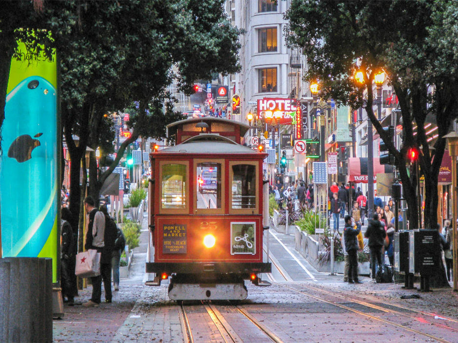 Cable Car an der Station Powell and Market Street - CALVENDO Foto-Puzzle'