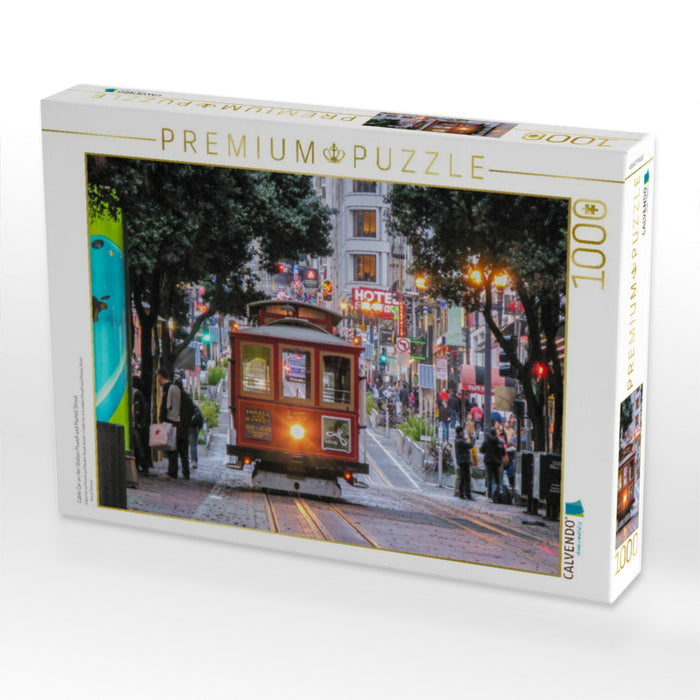 Cable Car an der Station Powell and Market Street - CALVENDO Foto-Puzzle'