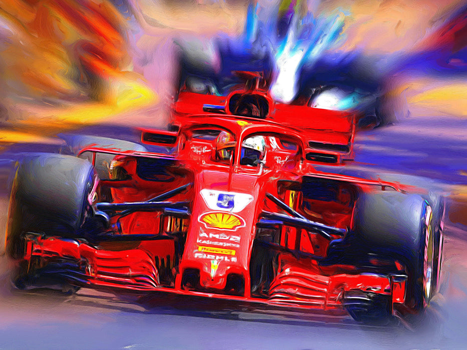 Vettel ist nach dem Kerpener Michael Schumacher der erfolgreichste deutsche Formel-1-Rennfahrer. 1000 Teile Puzzle quer - CALVENDO Foto-Puzzle'
