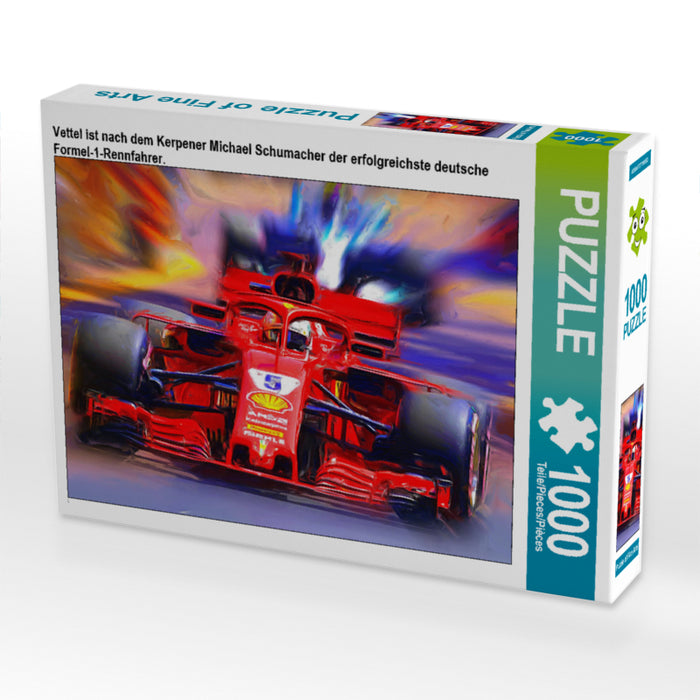 Vettel ist nach dem Kerpener Michael Schumacher der erfolgreichste deutsche Formel-1-Rennfahrer. 1000 Teile Puzzle quer - CALVENDO Foto-Puzzle'