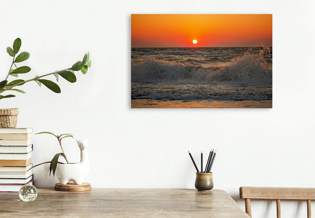 Premium textile canvas Premium textile canvas 120 cm x 80 cm across the Baltic Sea - pure nature 