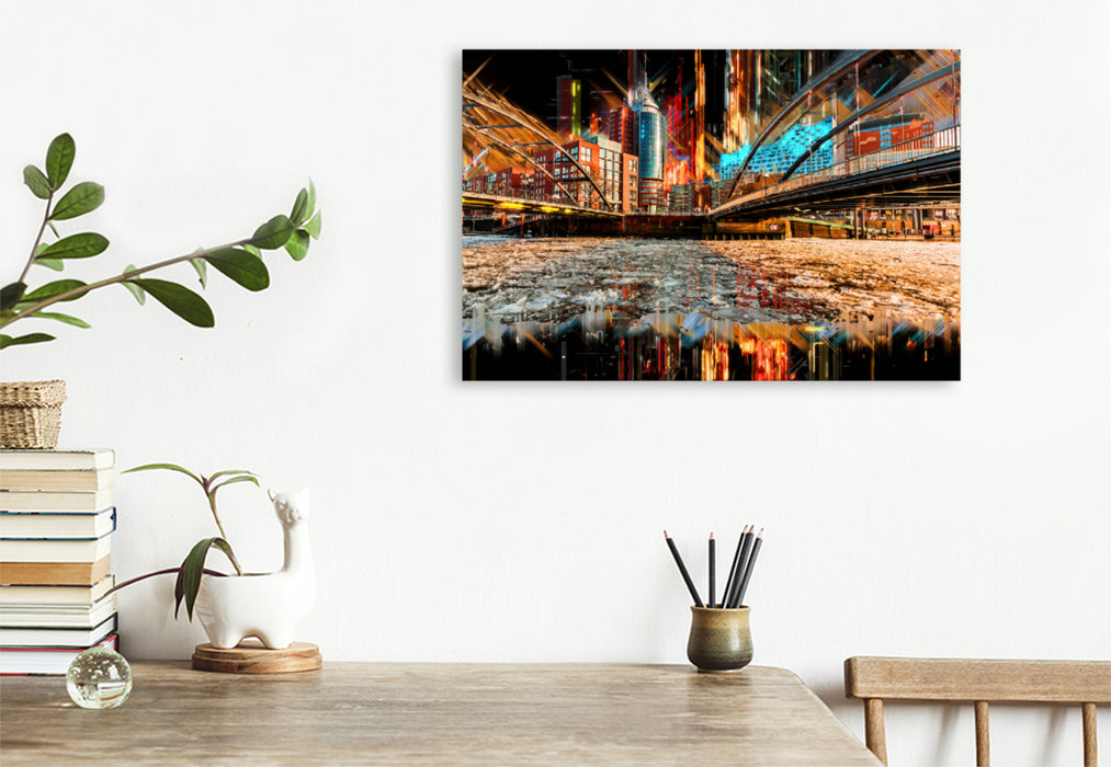 Premium textile canvas Premium textile canvas 120 cm x 80 cm across Hamburg 