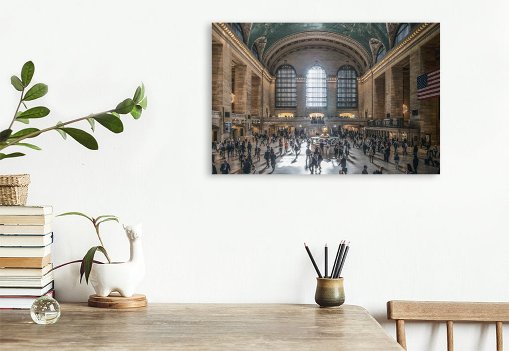 Premium Textil-Leinwand Premium Textil-Leinwand 120 cm x 80 cm quer Ein Motiv aus dem Kalender New York – Von Brooklyn zur Grand Central Station