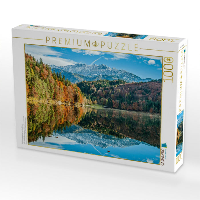 Wasserspiegelung am Hechtsee - CALVENDO Foto-Puzzle'