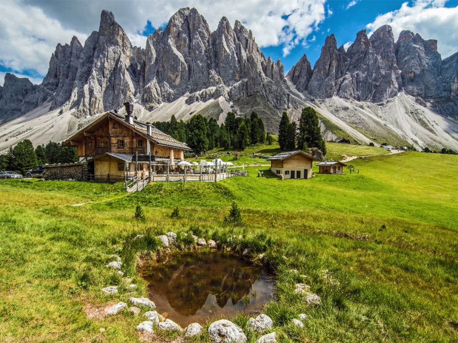 Geisler Alm in den Dolomiten - CALVENDO Foto-Puzzle'