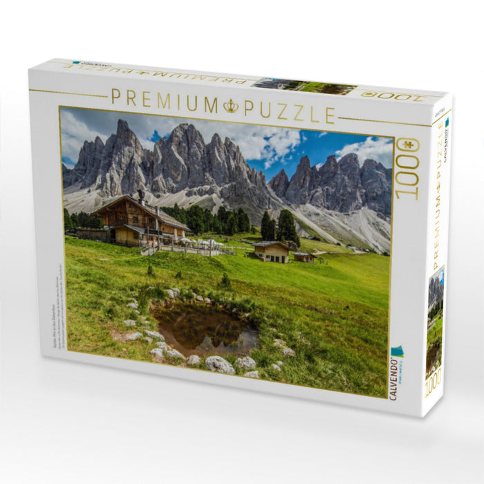 Geisler Alm in den Dolomiten - CALVENDO Foto-Puzzle'
