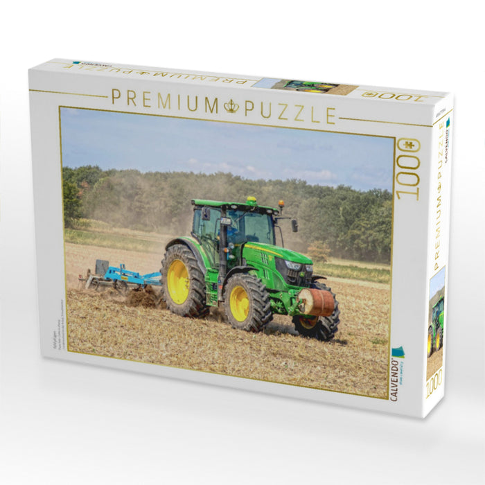 Feld pfügen - CALVENDO Foto-Puzzle'