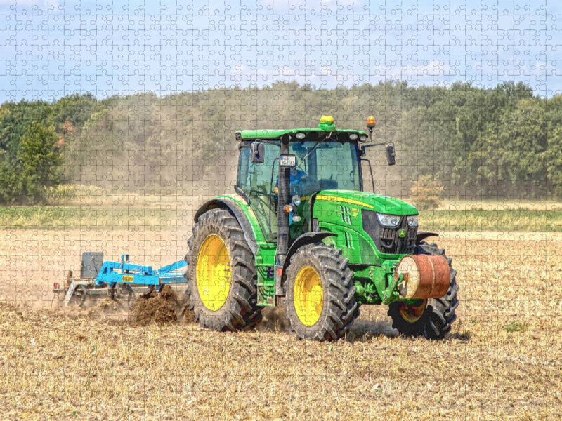 Feld pfügen - CALVENDO Foto-Puzzle'