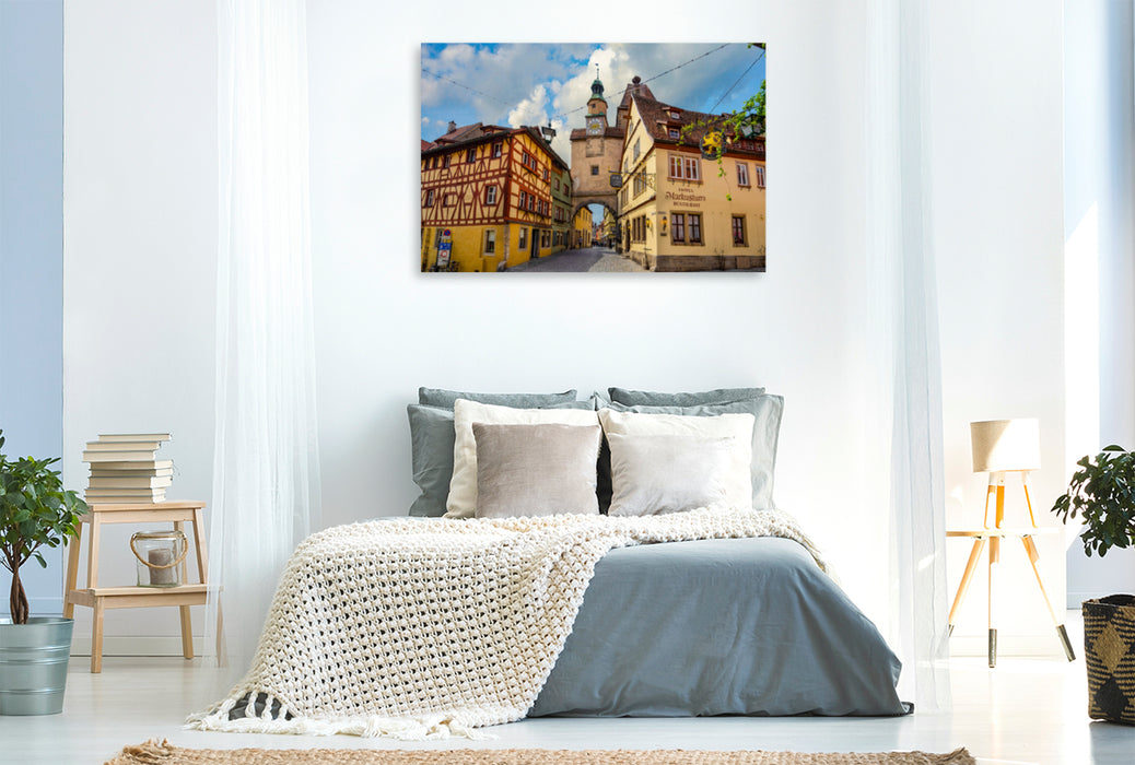 Premium textile canvas Premium textile canvas 120 cm x 80 cm across A motif from the Rothenburg ob der Tauber Impressions calendar 