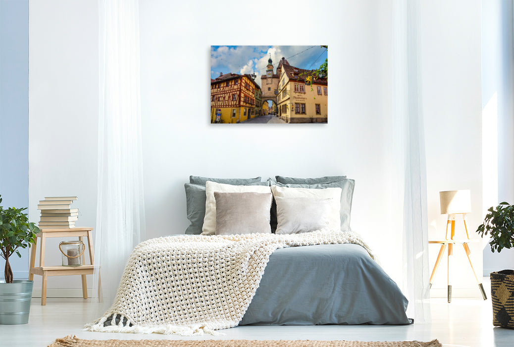 Premium textile canvas Premium textile canvas 120 cm x 80 cm across A motif from the Rothenburg ob der Tauber Impressions calendar 