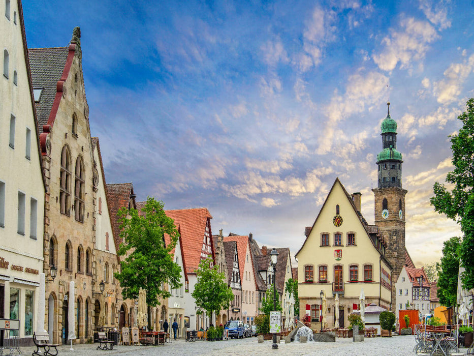 Marktplatz in Richtung Altes Rathaus - CALVENDO Foto-Puzzle'