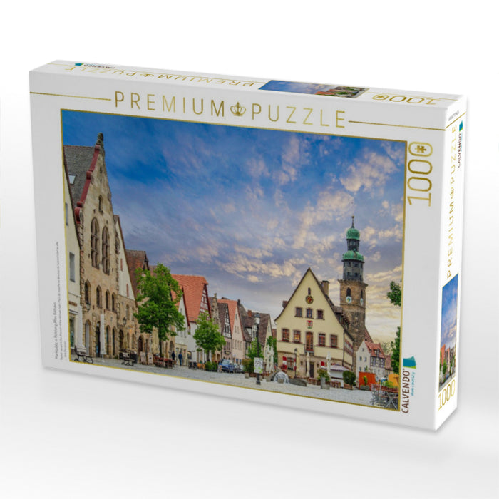 Marktplatz in Richtung Altes Rathaus - CALVENDO Foto-Puzzle'