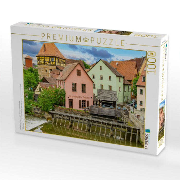 Reichelsche Insel mit Judenturm und Schleifmühle - CALVENDO Foto-Puzzle'