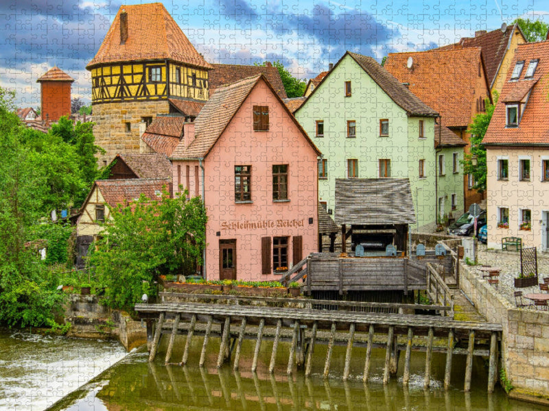 Reichelsche Insel mit Judenturm und Schleifmühle - CALVENDO Foto-Puzzle'