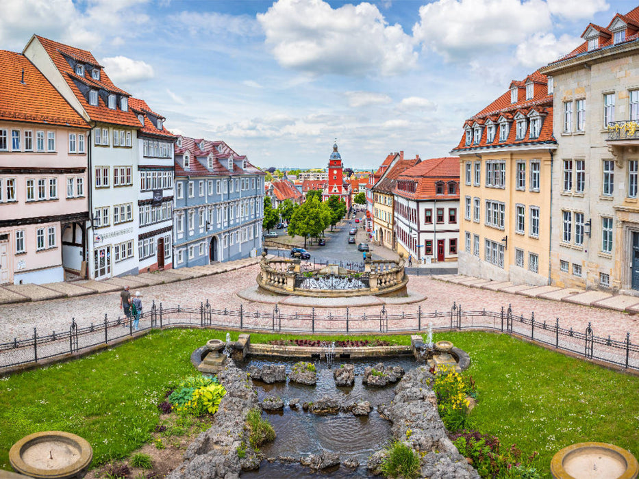 Wasserkunst Brunnen mit Sicht auf Rathaus - CALVENDO Foto-Puzzle'