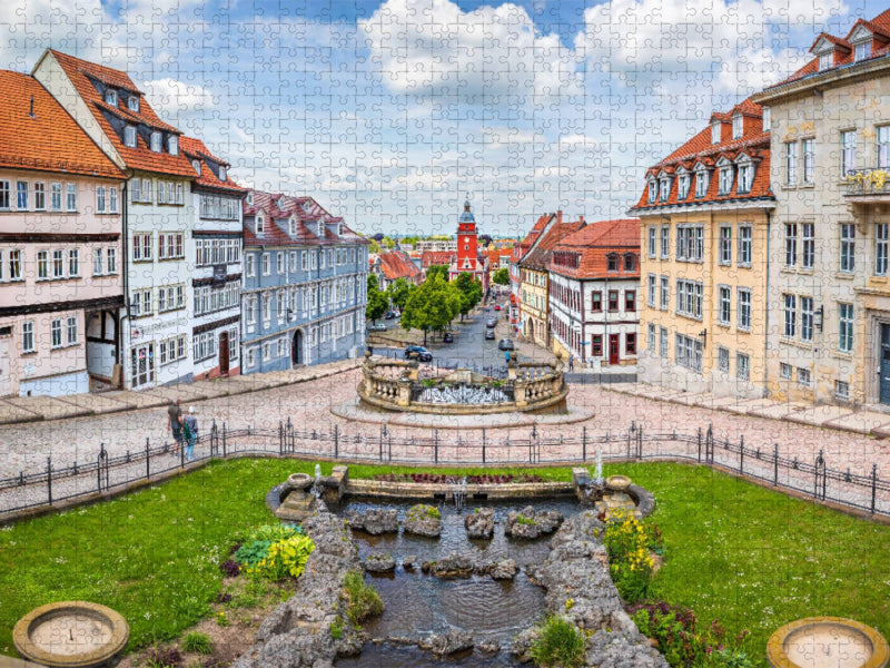 Wasserkunst Brunnen mit Sicht auf Rathaus - CALVENDO Foto-Puzzle'