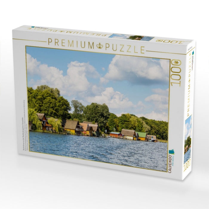 Bootshäuser an der Mecklenburgischen Seenplatte - CALVENDO Foto-Puzzle'