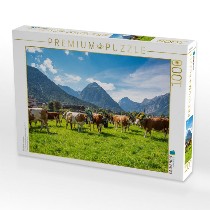 Almabtrieb in Pertisau - CALVENDO Foto-Puzzle'