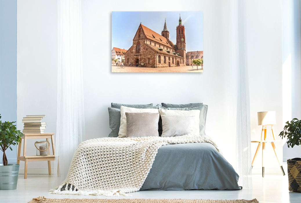 Premium textile canvas Premium textile canvas 120 cm x 80 cm landscape The Minster of Our Lady 