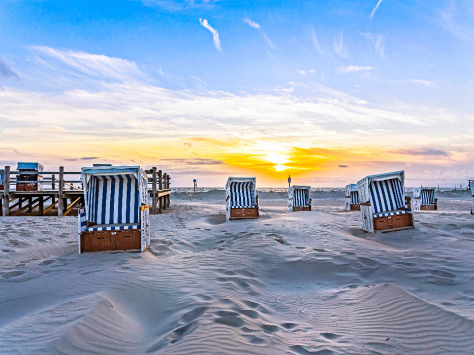 Sonnenuntergang am Strand - CALVENDO Foto-Puzzle'