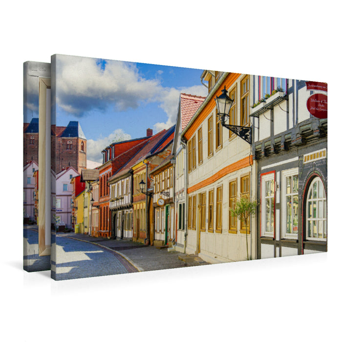 Premium Textil-Leinwand Blick in die Kirchstraße