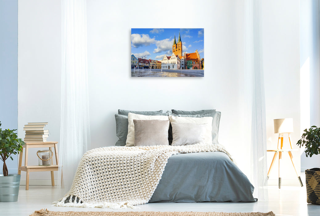 Premium textile canvas Premium textile canvas 120 cm x 80 cm landscape A motif from the Stendal Impressions calendar 