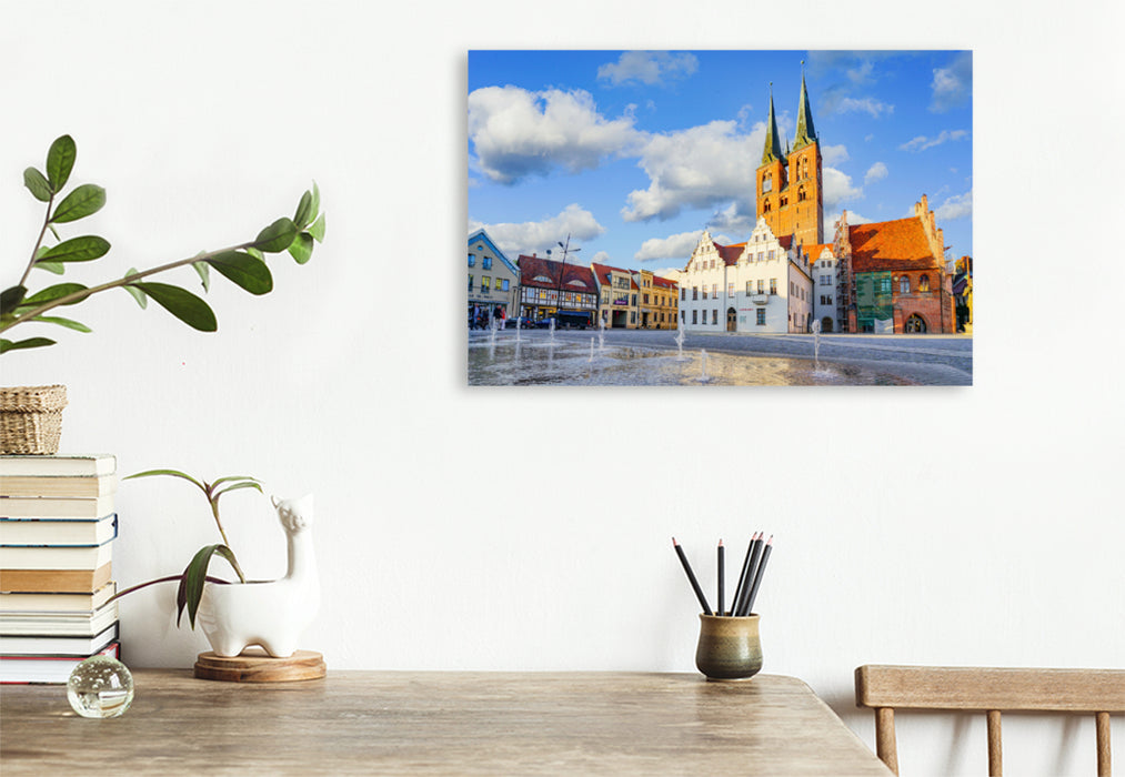 Premium textile canvas Premium textile canvas 120 cm x 80 cm landscape A motif from the Stendal Impressions calendar 