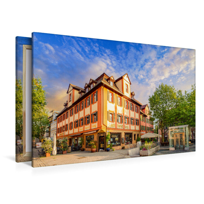Premium Textil-Leinwand Marktplatz Schwabach