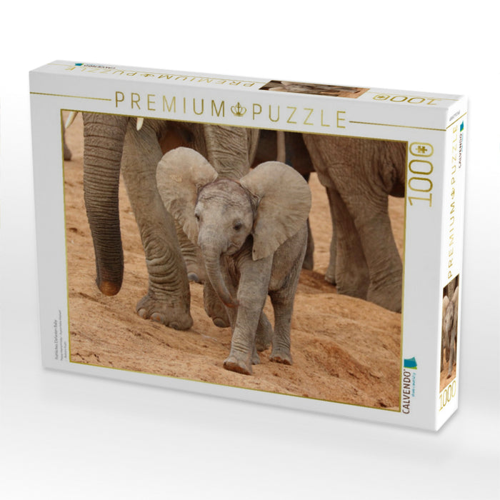 Fröhliches Elefanten Baby - CALVENDO Foto-Puzzle'