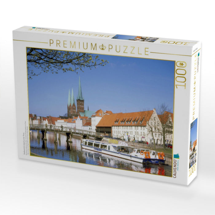 Stadtansicht Lübeck an der Trave - CALVENDO Foto-Puzzle'
