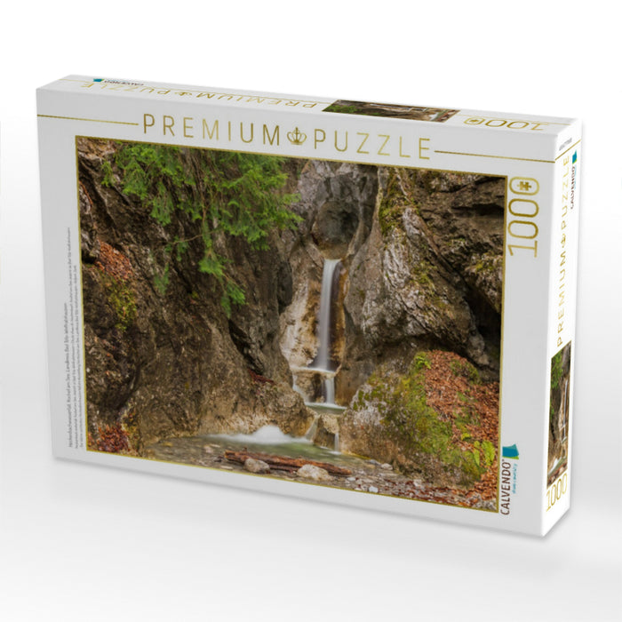 Heckenbachwasserfall, Kochel am See, Landkreis Bad Tölz-Wolfratshausen - CALVENDO Foto-Puzzle'