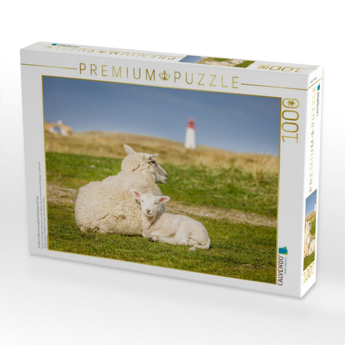 Schafe im Naturschutzgebiet Ellenbogen auf Sylt - CALVENDO Foto-Puzzle'