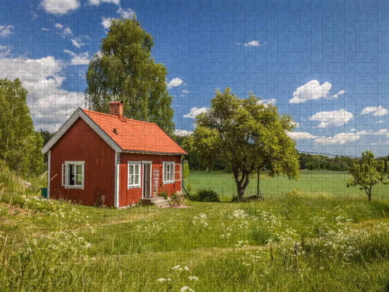 Idyllisches, kleines Sommerhaus in Schweden - CALVENDO Foto-Puzzle'