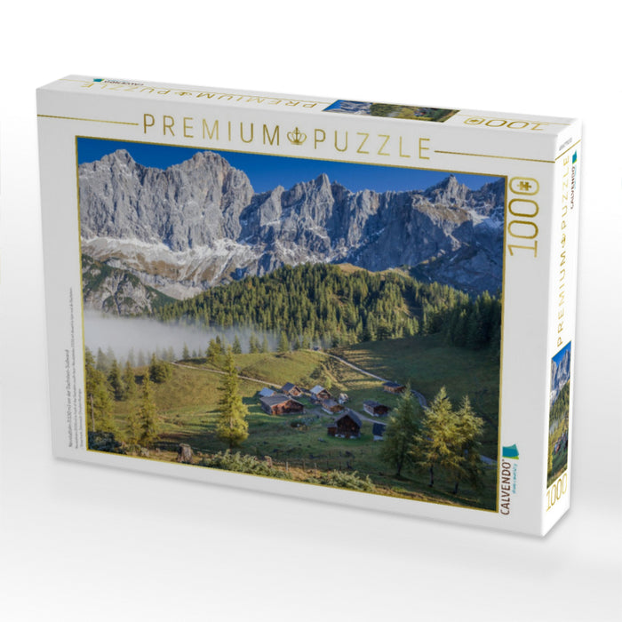 Neustattalm (1.530 m) vor der Dachstein-Südwand - CALVENDO Foto-Puzzle'