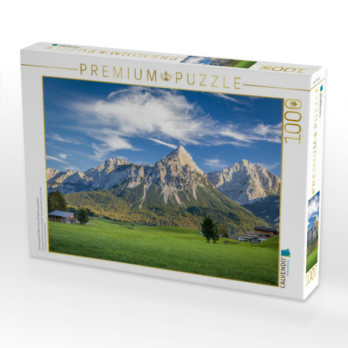 Sonnenspitze (2.412 m) von Ehrwald aus gesehen - CALVENDO Foto-Puzzle'
