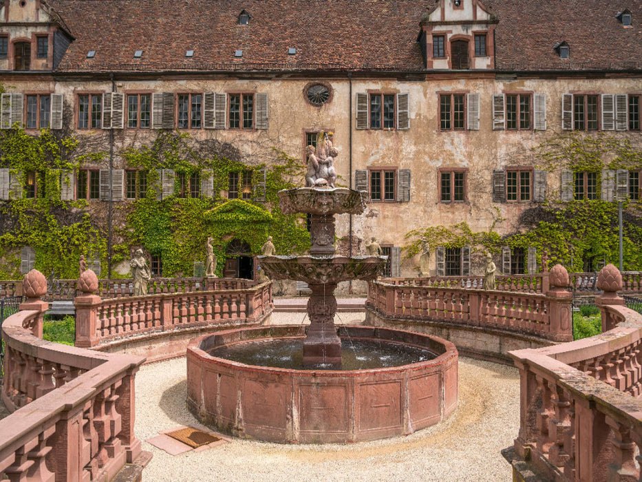 Abteigarten von Kloster Bronnbach - CALVENDO Foto-Puzzle'