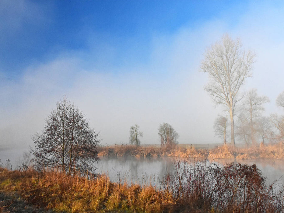 Nebel liegt über dem Ampertal - CALVENDO Foto-Puzzle'