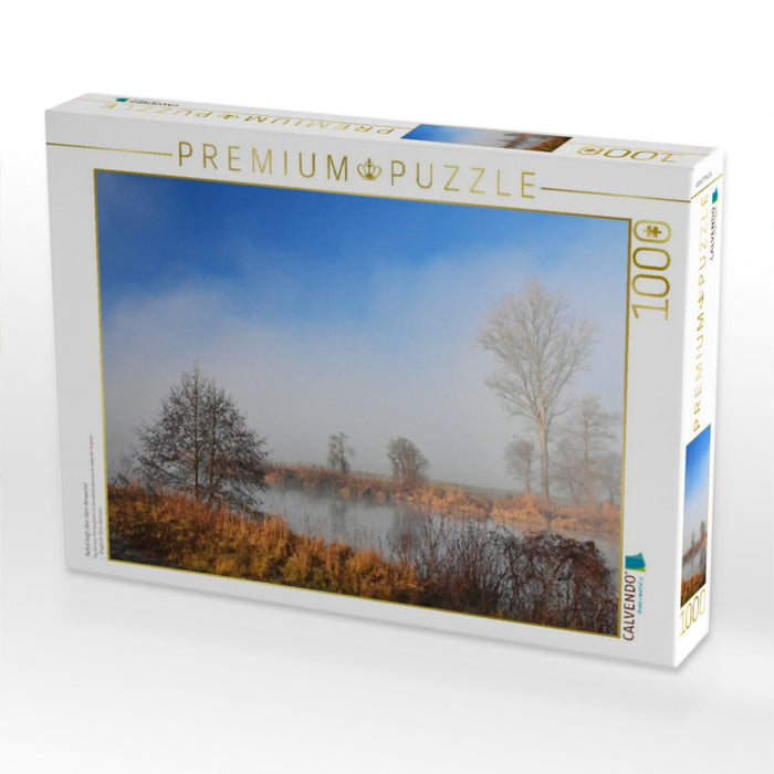 Nebel liegt über dem Ampertal - CALVENDO Foto-Puzzle'